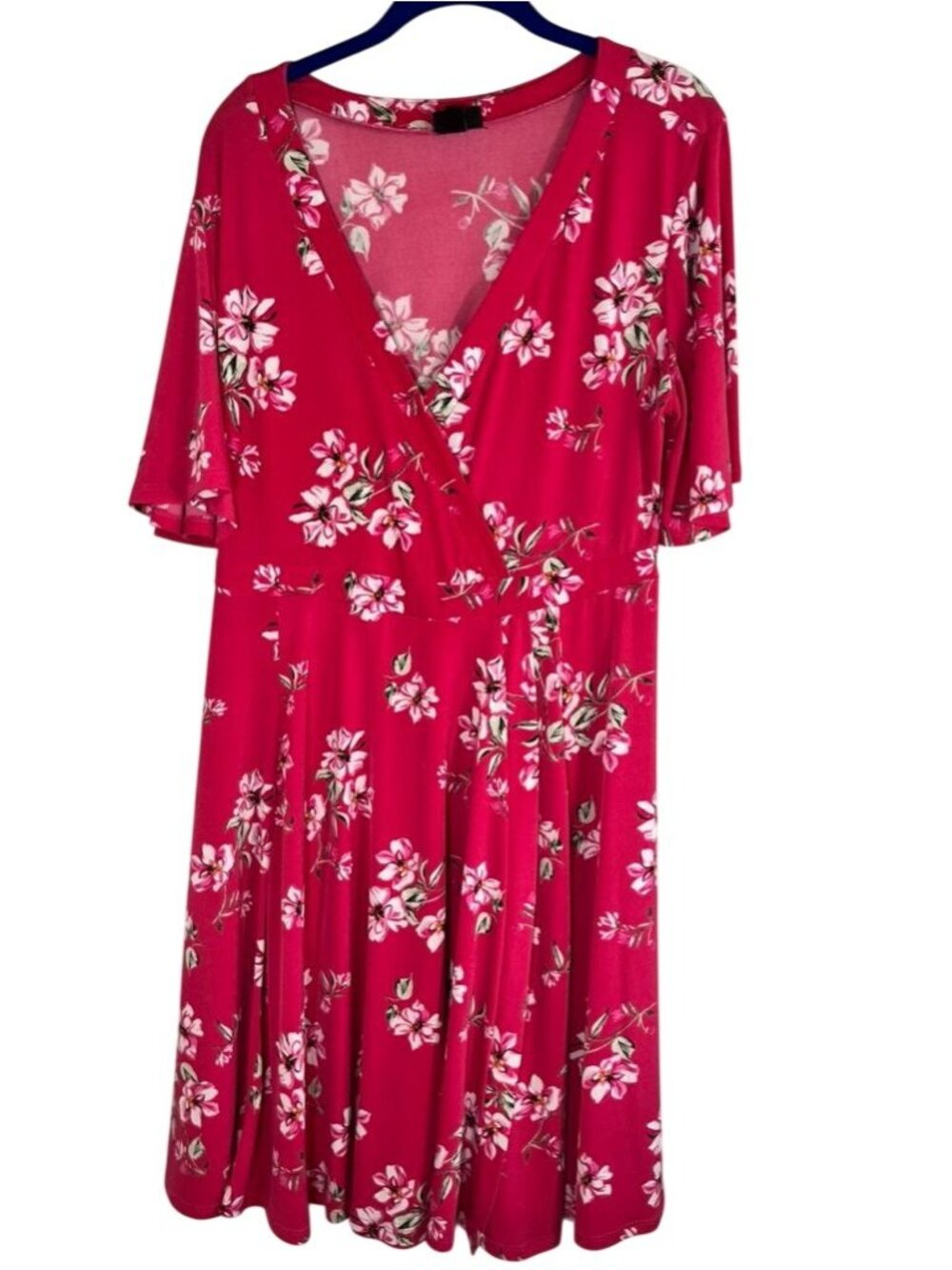Torrid Floral Dress Pink 12 Colorful Cottage Boho Flowy Feminine Summer‎ Chic